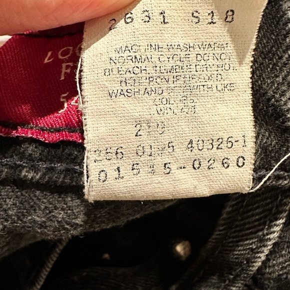 VINTAGE MENS 90’s LEVIS 545 LOOSE FIT MARBLED BLACK ZIP FLY JEANS SZ 32x38‎ - Picture 7 of 8